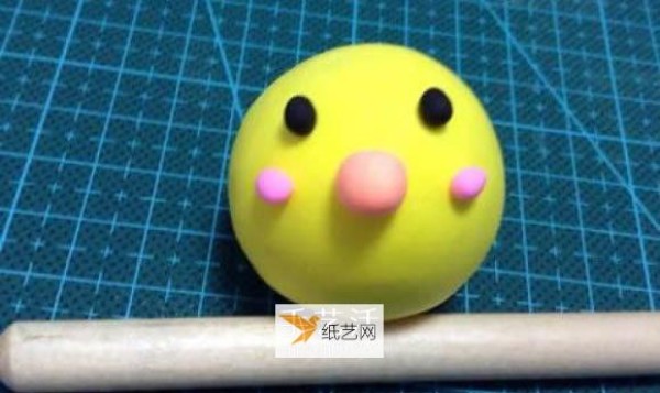 Cute chick illustration made using ultra-light clay