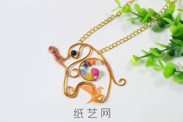 Cute hand-wound elephant necklace making tutorial