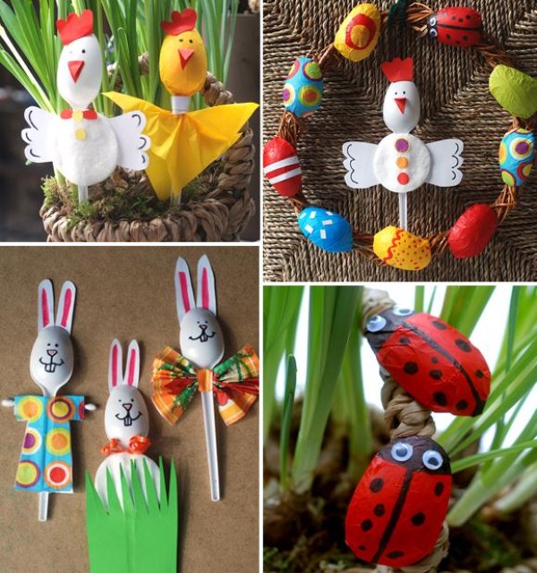 Make cute little dolls with disposable spoons