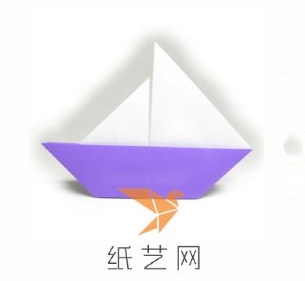 Three-minute handmade origami schooner Childrens Day handmade tutorial