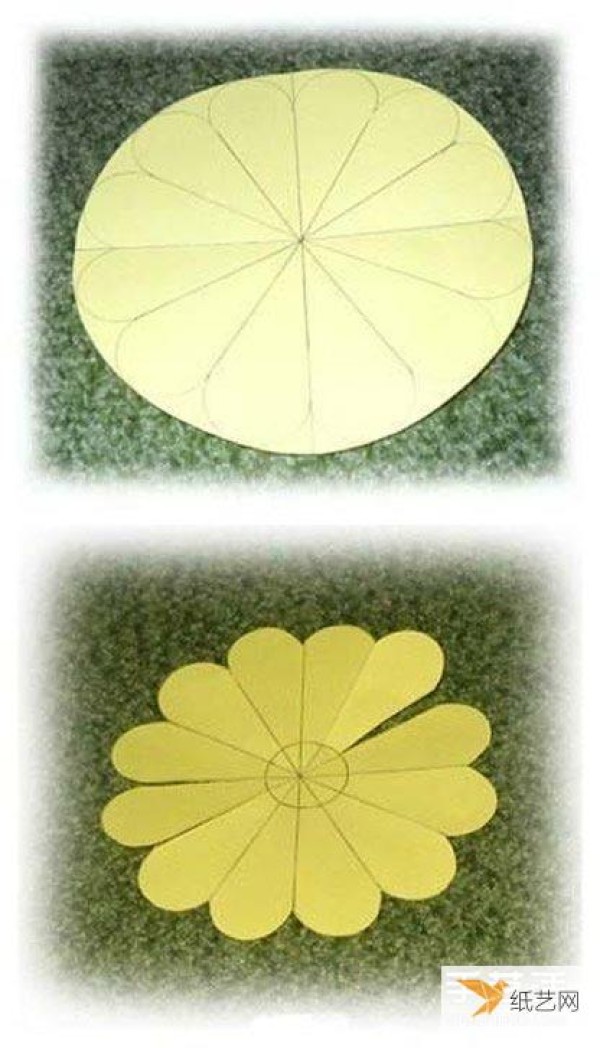 Illustrated tutorial on how to make folded paper flowers