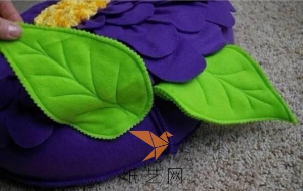 Christmas handmade non-woven flower cushion making tutorial