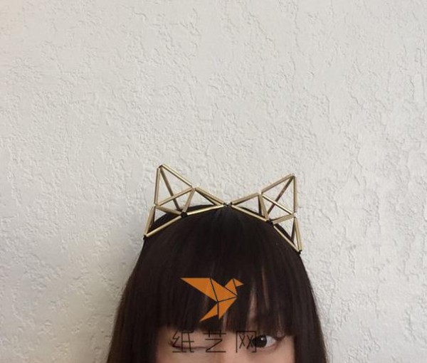 Super cute handmade metal cat ear headdress tutorial