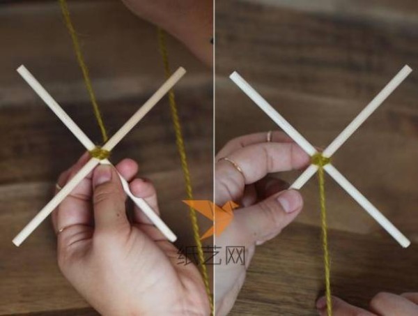 Tutorial on how to make handwoven gift wrapping decorations