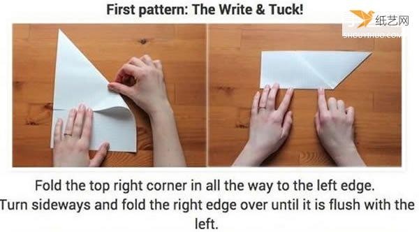 Illustrated step-by-step tutorial on how to fold a truly loving love letter envelope