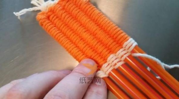 Hand knitted bracelet wool bracelet making tutorial