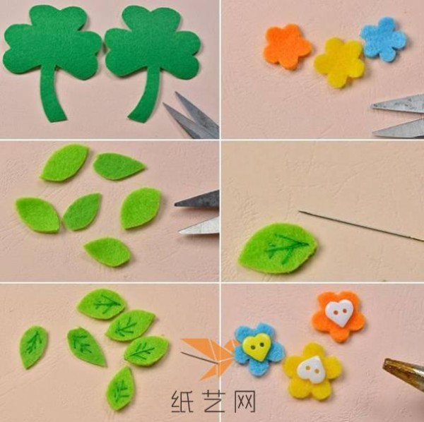 Beautiful little flower clover decoration making tutorial