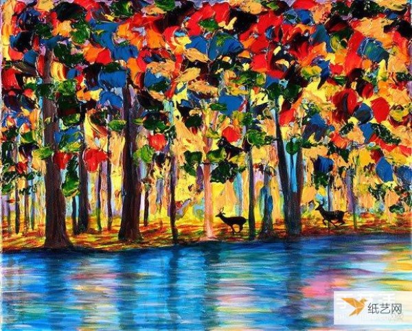 Blind artist uses touch and texture to create moving colorful paintings