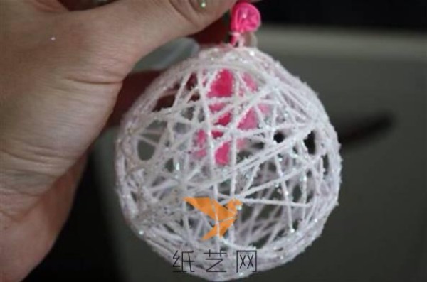 Christmas handmade braided and wrapped Christmas decorative ball making tutorial