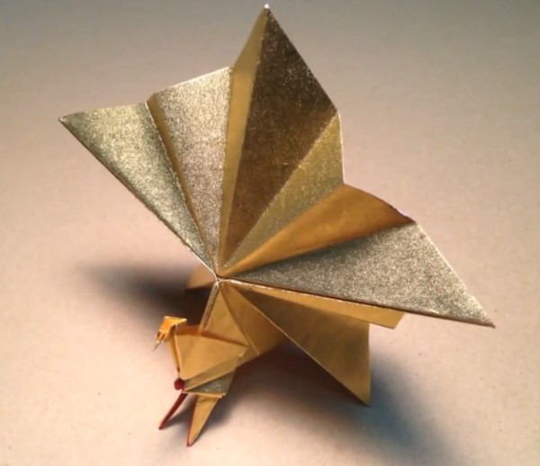 Simple origami peacock tutorial