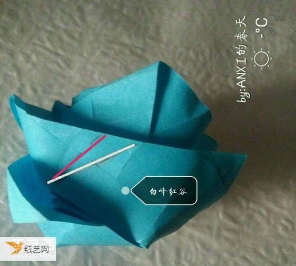 Illustrated step-by-step method for making a new Kawasaki rose by hand folding