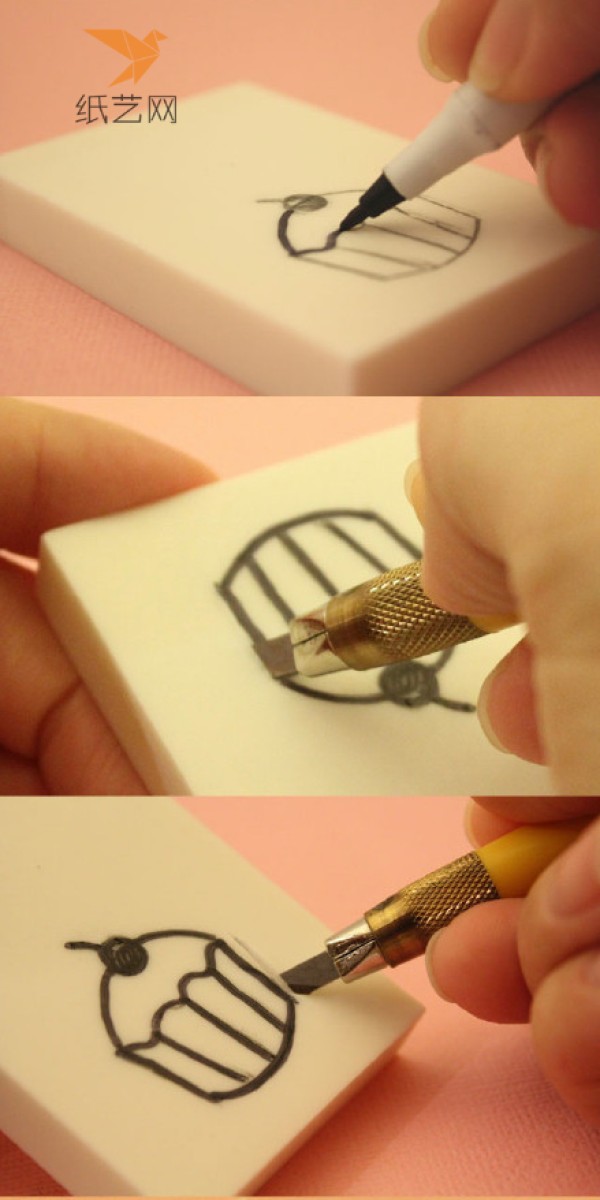 Tutorial on making treasures out of waste and making rubber stamps out of unused rubber