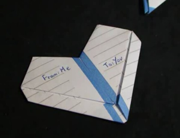 Origami video tutorial on making origami hearts from letter paper