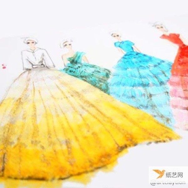 The stunningly beautiful Singaporean artist’s nail polish hand-painted dress work!