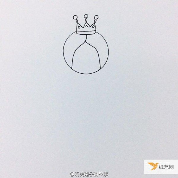 A very cute cartoon Cinderella simple drawing picture tutorial