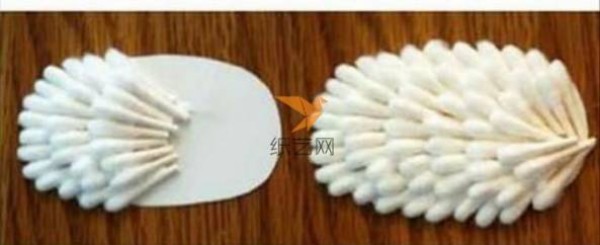 Creative DIY of a little sheep made from cotton swabs that turns waste into treasure