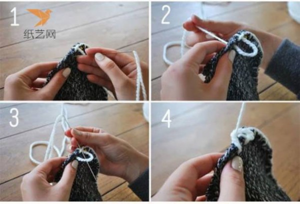 Tutorial on turning unworn sweaters into warm socks and shoes