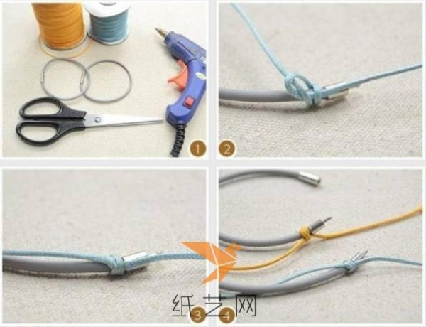 Beautiful two-color bracelet weaving tutorial