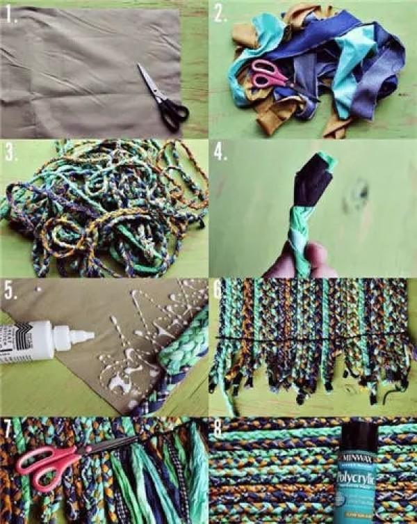 Don’t throw away the clothes you don’t wear, turn them into rugs! Turning waste into treasure!