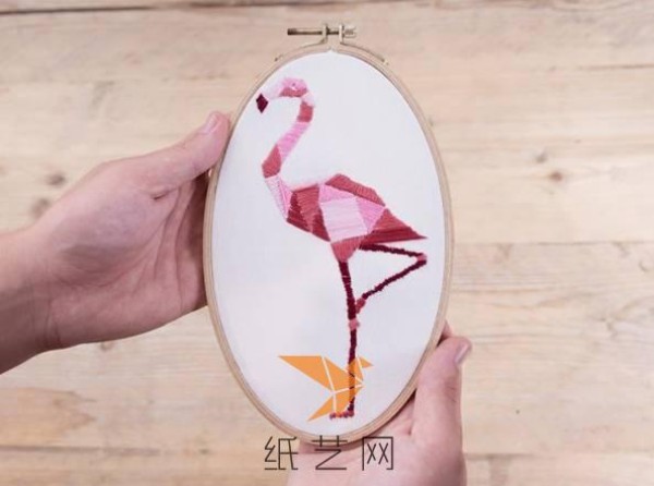 New Year Gift Flamingo Embroidery Making Tutorial