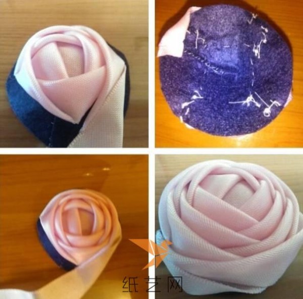 Tutorial on making fabric ribbon rose bouquet