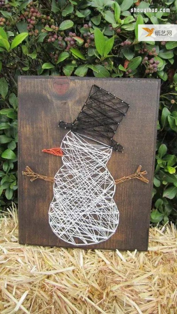 Use nails and thread to create personalized String Art decorative paintings