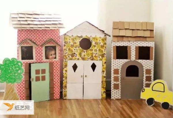 Tutorial on how to make a special children’s toy house using waste cardboard boxes