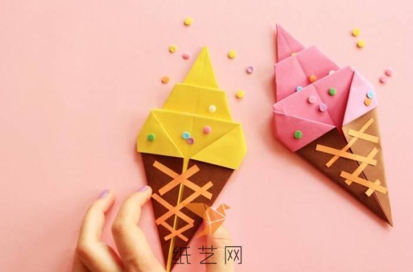 Tempting Origami Ice Cream Making Tutorial