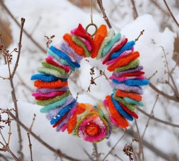 Simple and beautiful colorful non-woven Christmas decoration making tutorial