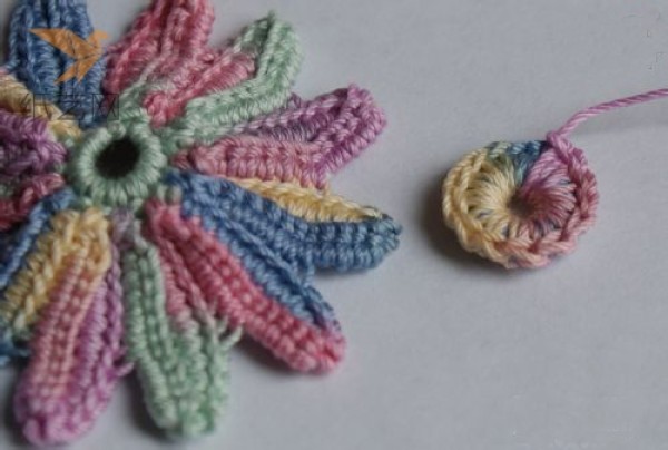 Colorful chrysanthemum wool crochet tutorial wool crochet colorful chrysanthemum knitting tutorial