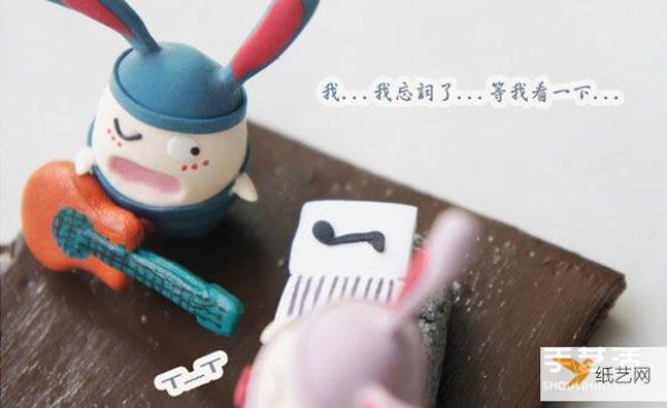 Pictures of cute-looking jailbreak rabbit soft clay personalized works