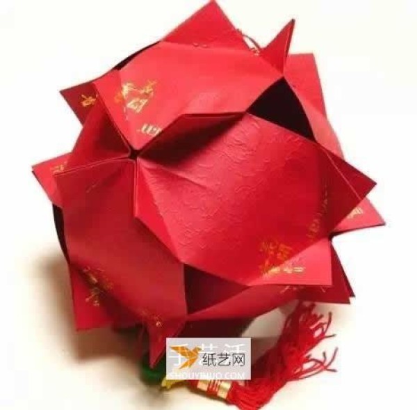 How to use red envelopes to make beautiful lanterns step by step