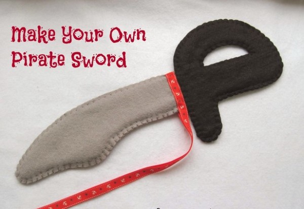 Halloween nonwoven pirate knife handmade illustrated tutorial