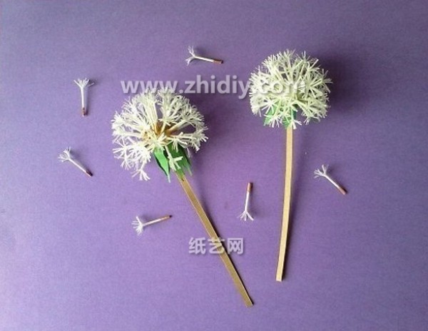 Tutorial on how to make handmade paper flowers with creative dandelions