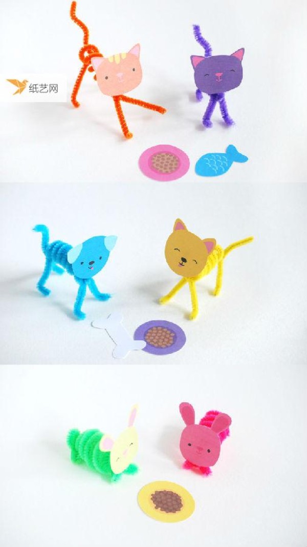 Twist stick, cute little animal tutorial is here! Kittens, bunnies, birds!