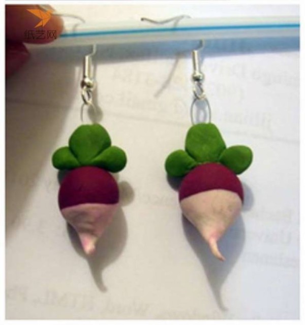 Clay radish earrings making tutorial clay tutorial