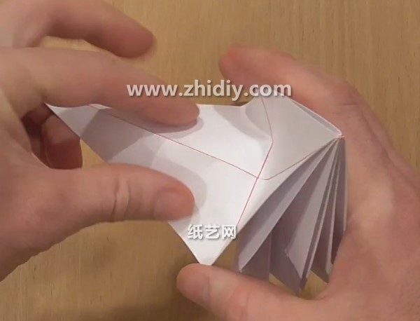 Origami making tutorial for three-dimensional origami rocket