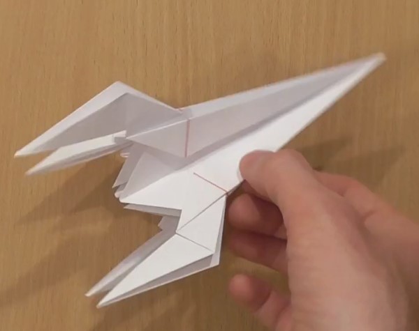 Origami making tutorial for three-dimensional origami rocket