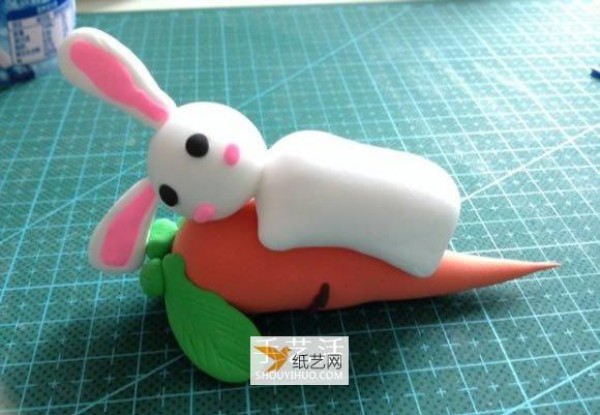 Tutorial on how to collect ultra-light clay to make cute rabbits and carrots