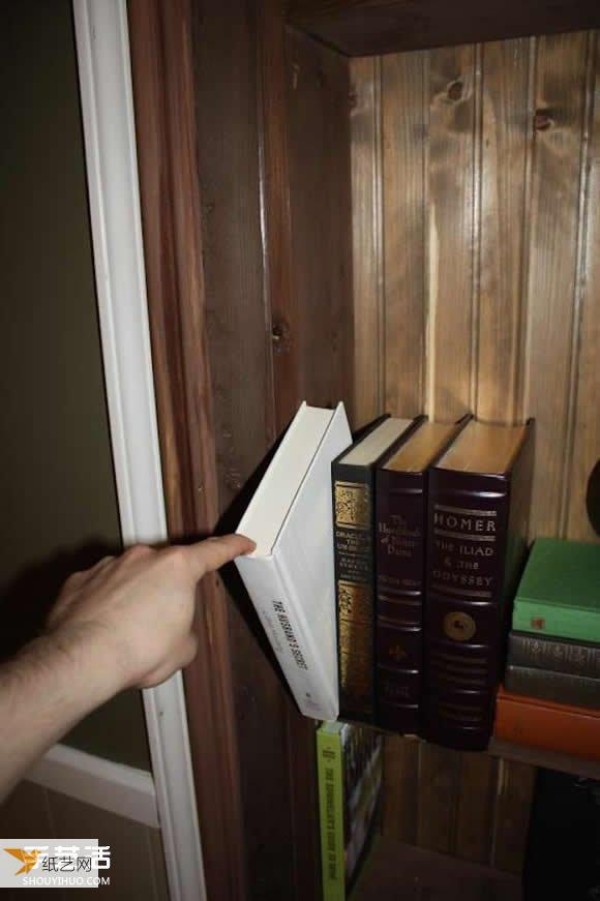 How to DIY a personalized bathroom door disguised as a bookshelf