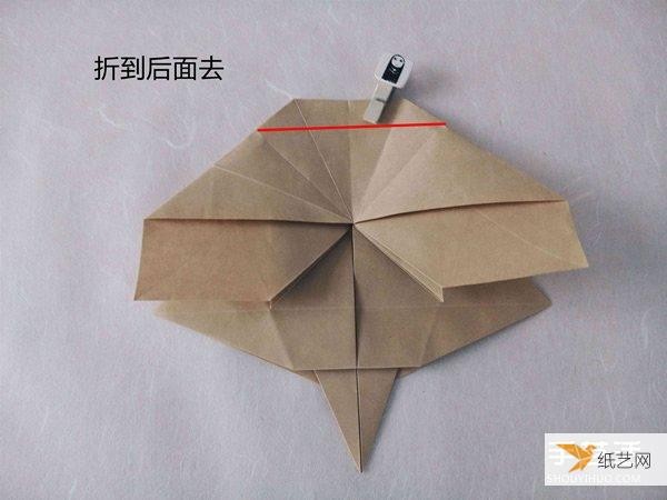 Tutorial on how to fold a very complicated standing three-dimensional paper rabbit