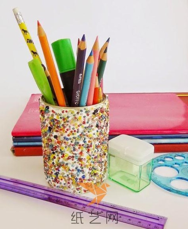 Tutorial on how to make a beautiful pen holder from an old jar