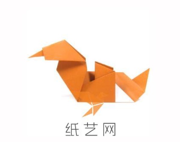 Simple origami duck making tutorial for children