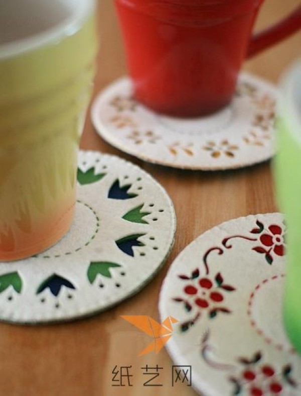 Super beautiful hollow design non-woven coaster New Year gift making tutorial