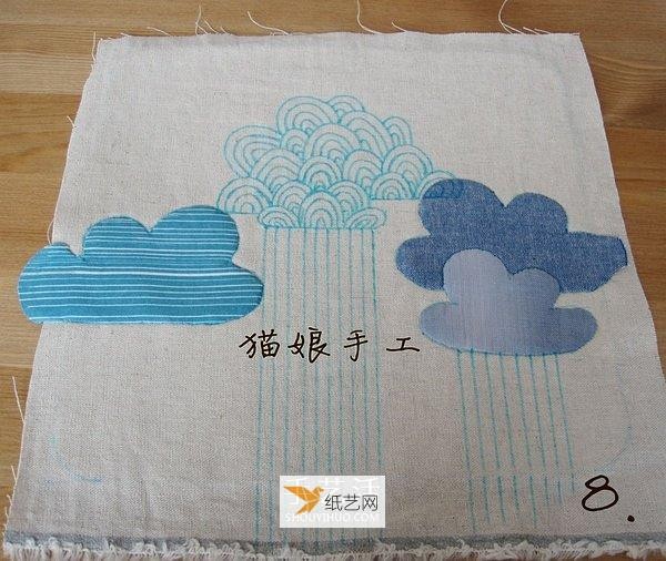 Use non-woven fabric to make beautiful Xiangyun table mats