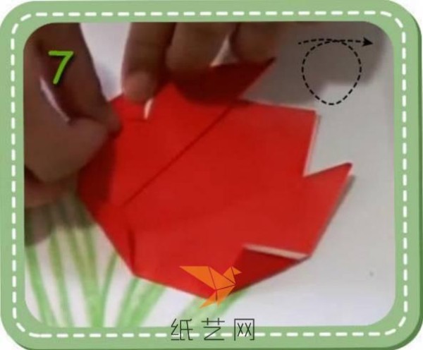 Childrens handmade origami carnation paste-up Mothers Day gift making tutorial