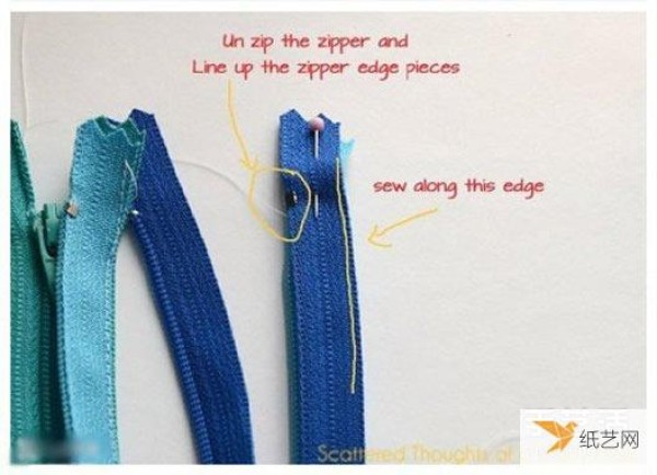 Tutorial on making a personalized hand-held zipper bag coin purse using zippers entirely