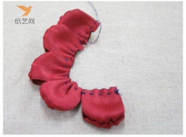 Fabric art tutorial Korean fresh and sweet style two-color double-layer flower hair accessories and hair ties fabric art production tutorial