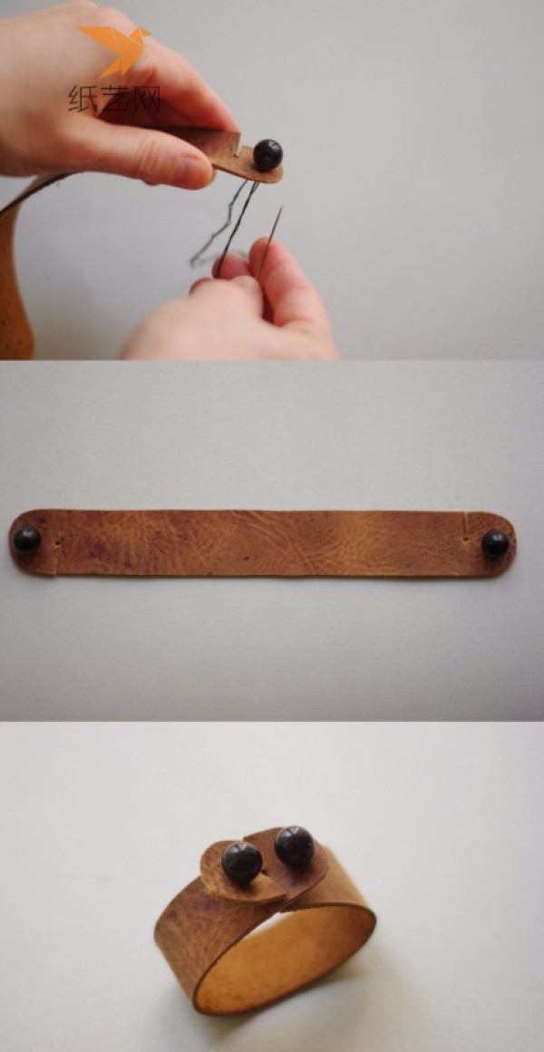 Simple leather bracelet tutorial for turning waste into treasure