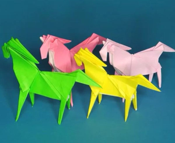 How to make a simple origami horse tutorial